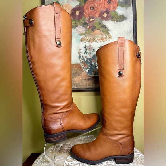 EUC Sam Edelman “Penny” Riding Boot Whiskey” Size 6/6.5 (fits me like a snug 7) - Picture 7 of 13